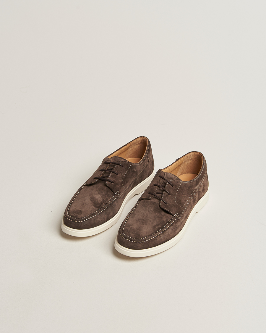 Herren | Loafer | Loake 1880 | Sardinia Suede Boat Shoe Loafers Anthracite