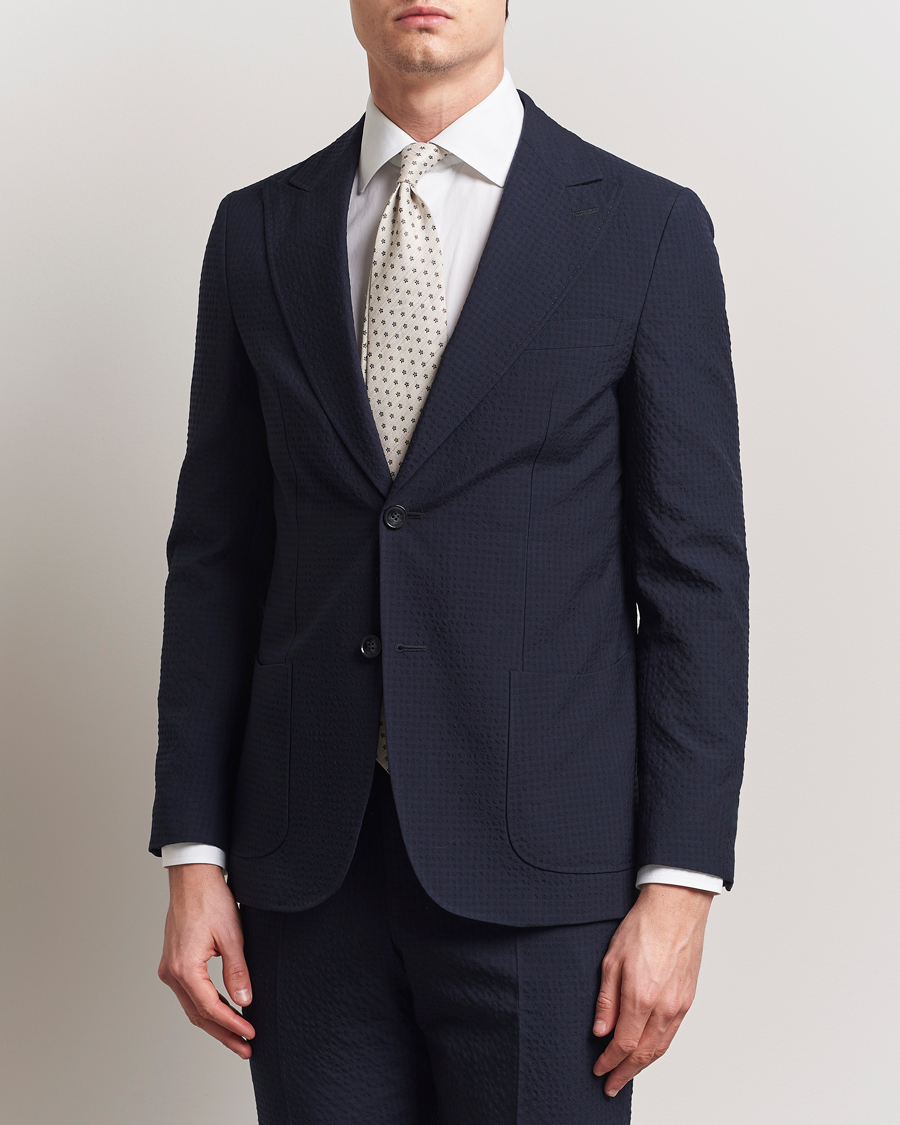 Herren | Sakkos | Morris Heritage | Seersucker Suit Blazer Navy