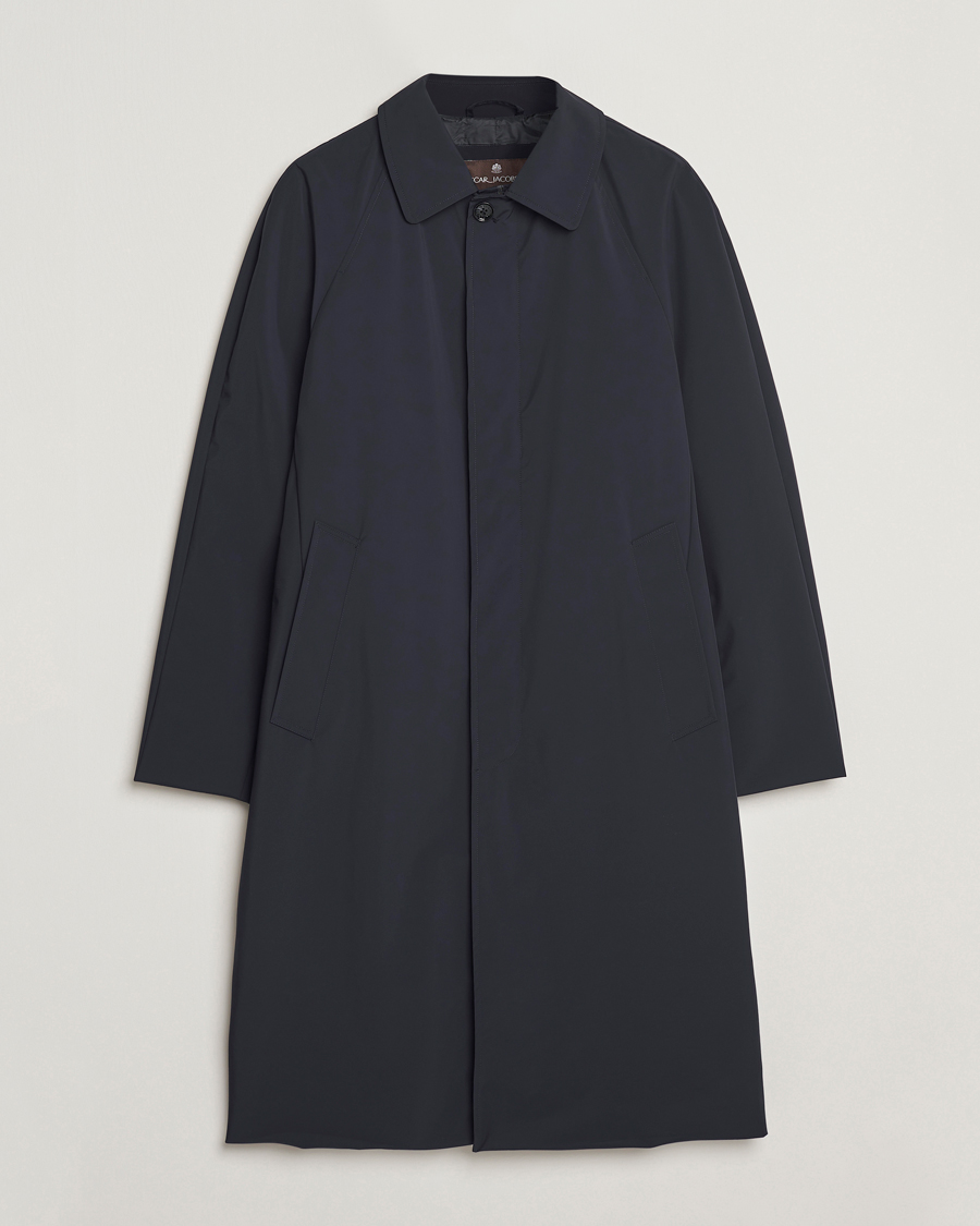 Herren | Jacken | Oscar Jacobson | Long Nylon Raglan Coat Navy
