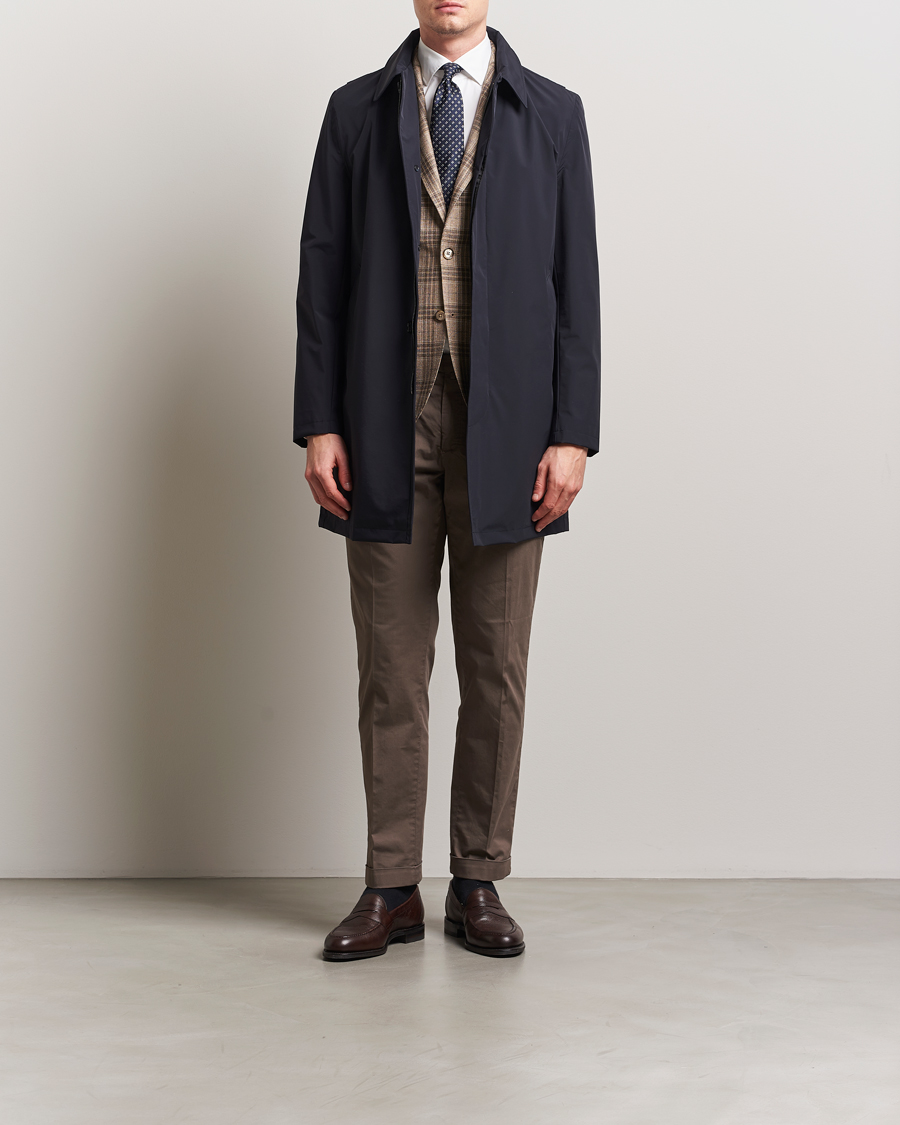 Herren | Jacken | Oscar Jacobson | Nylon Car Coat Navy