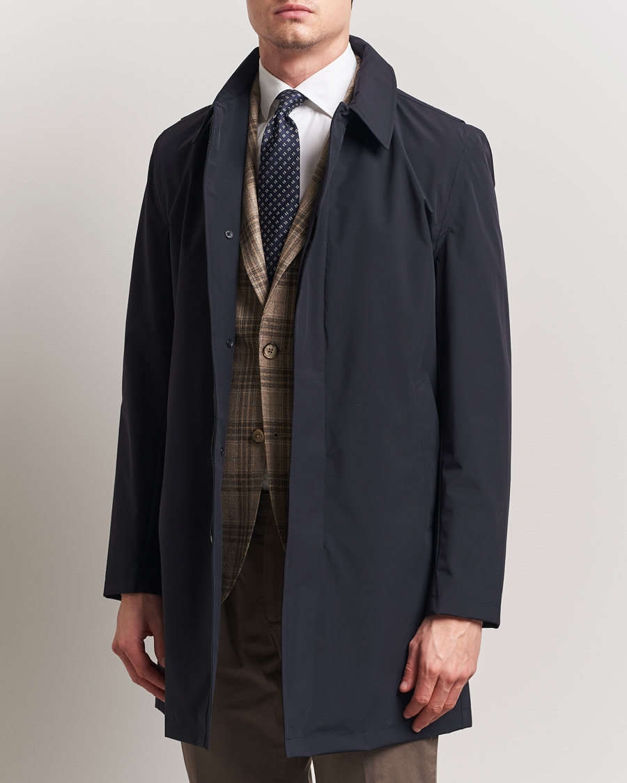Herren | Jacken | Oscar Jacobson | Nylon Car Coat Navy