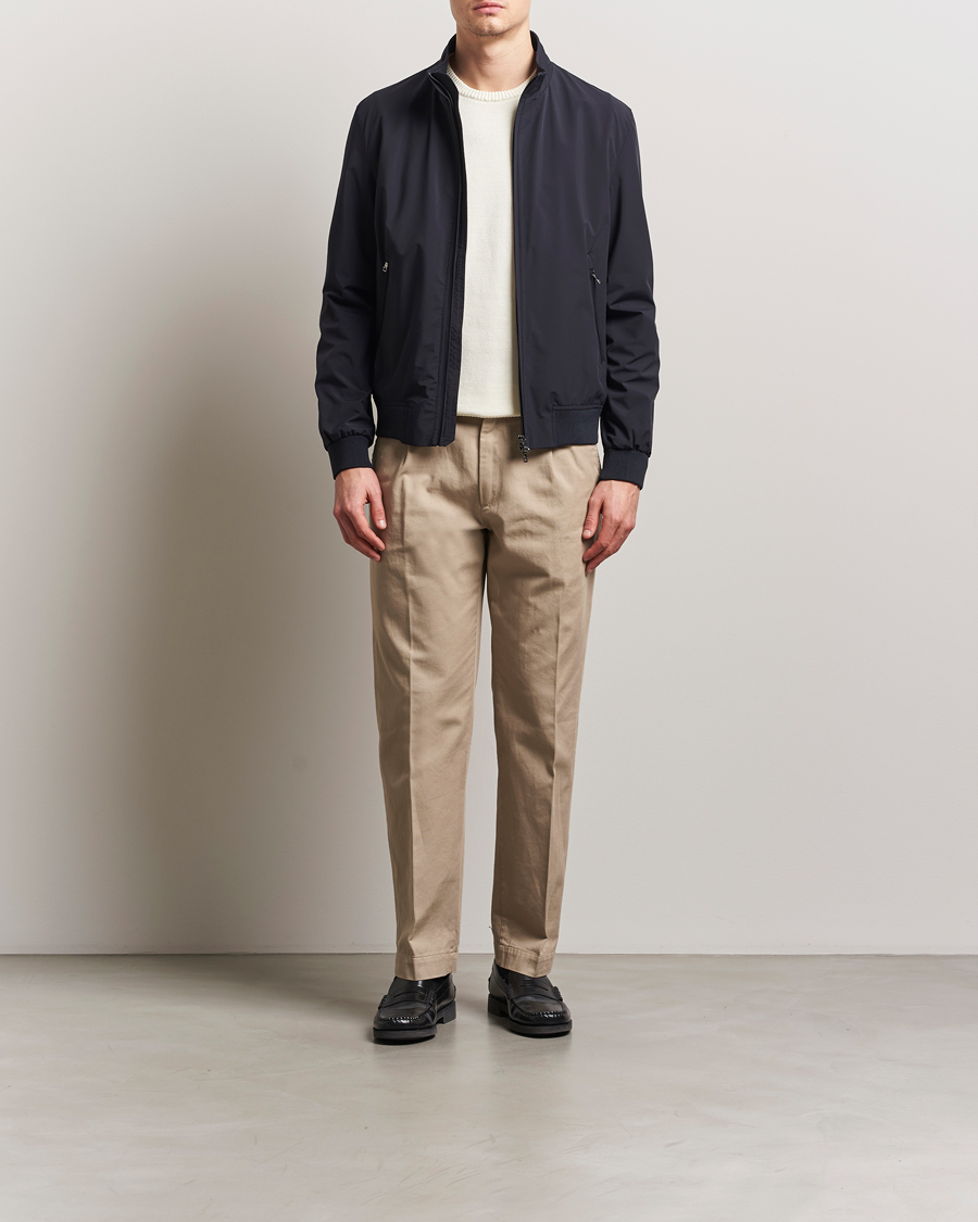 Herren | Jacken | Oscar Jacobson | Bomber Nylon Jacket Navy