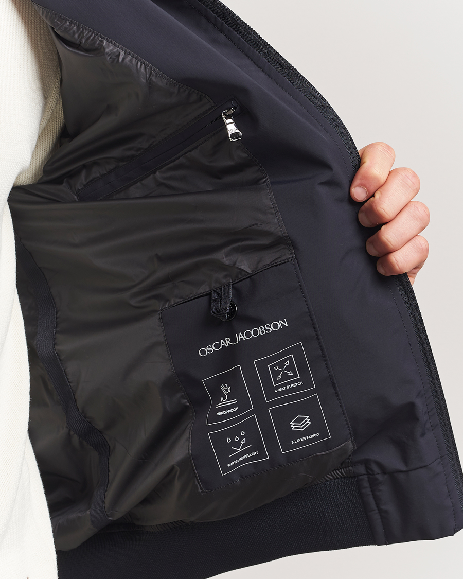 Herren | Jacken | Oscar Jacobson | Bomber Nylon Jacket Navy