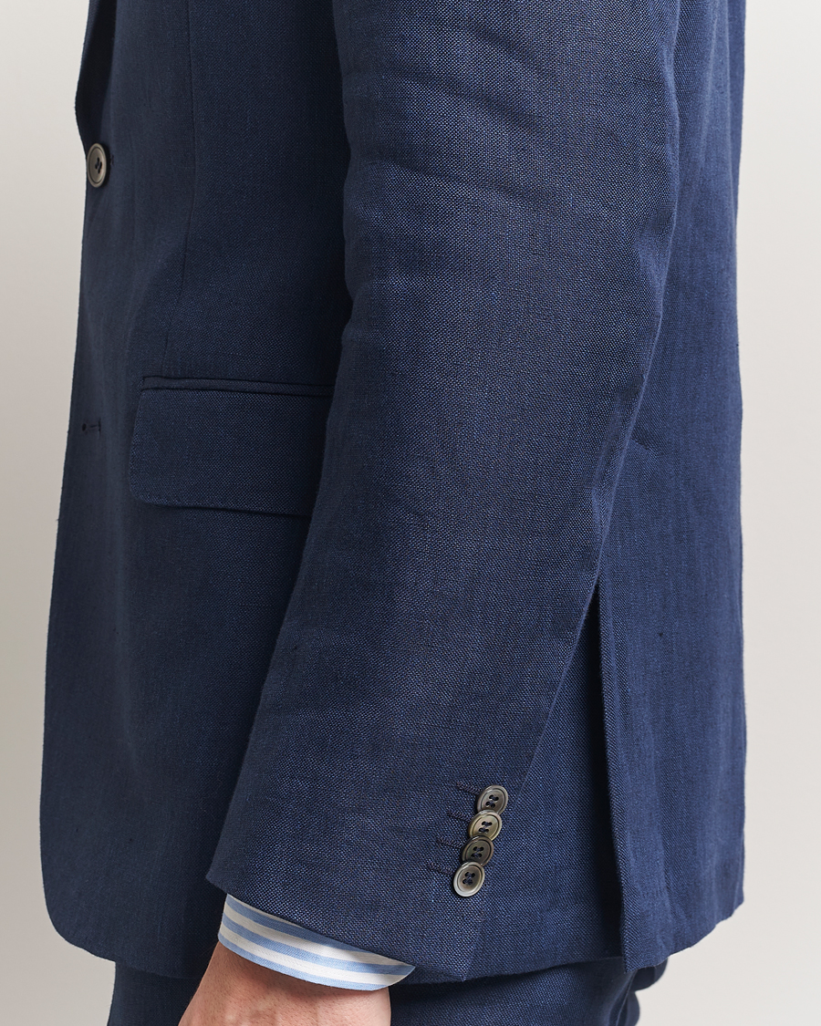 Herren | Sakkos | Oscar Jacobson | Ferry Soft Linen Blazer Navy