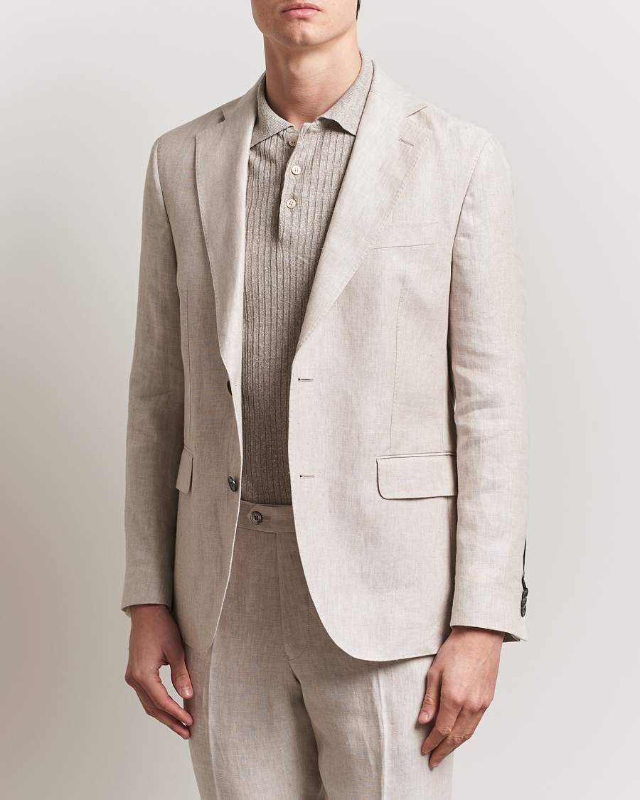 Herren | Sakkos | Oscar Jacobson | Ferry Soft Linen Blazer Off White