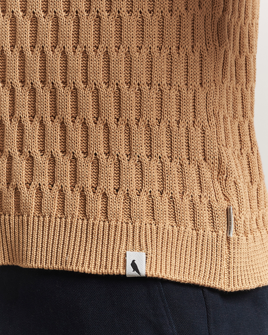 Herren | Poloshirts | Peregrine | Cove Knitted Cotton Polo Shirt Sand