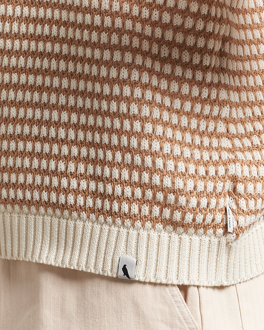 Herren | Pullover | Peregrine | Island Crochet Knitted Jumper White