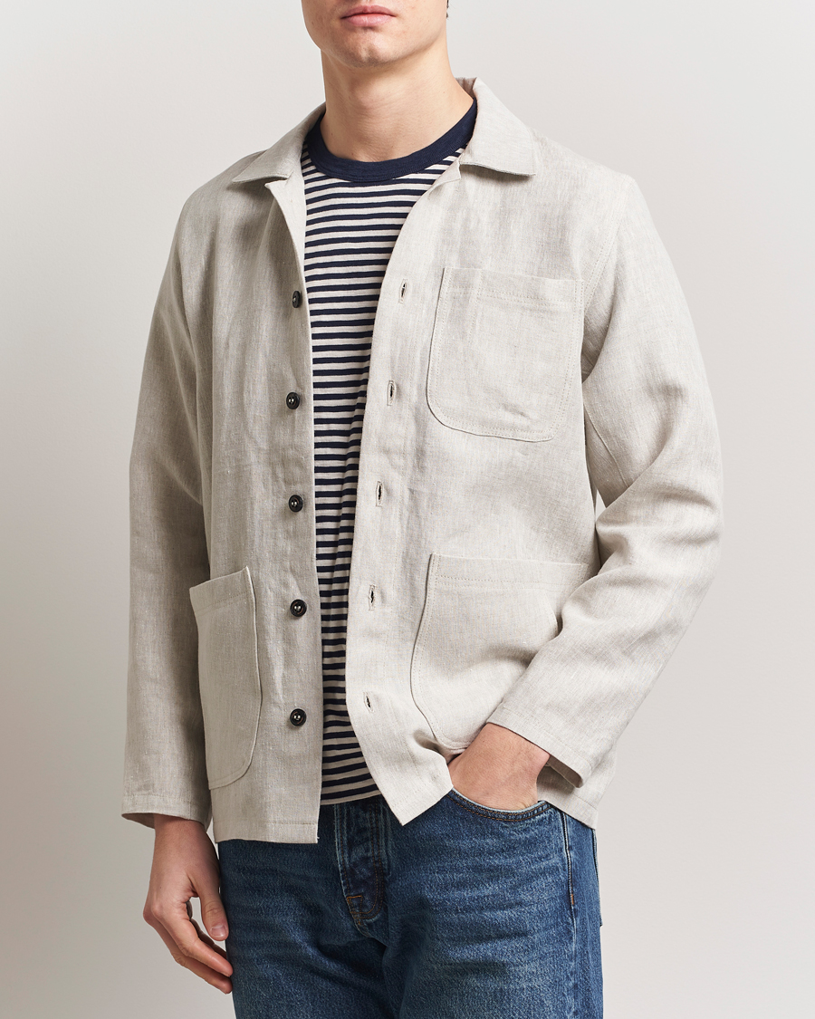 Herren | Hemden | Peregrine | Grange Linen Shacket Natural