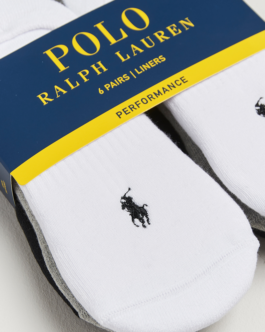 Herren | Unterwäsche | Polo Ralph Lauren | 6-Pack No Show Big Pony Pony Socks Black/White/Grey