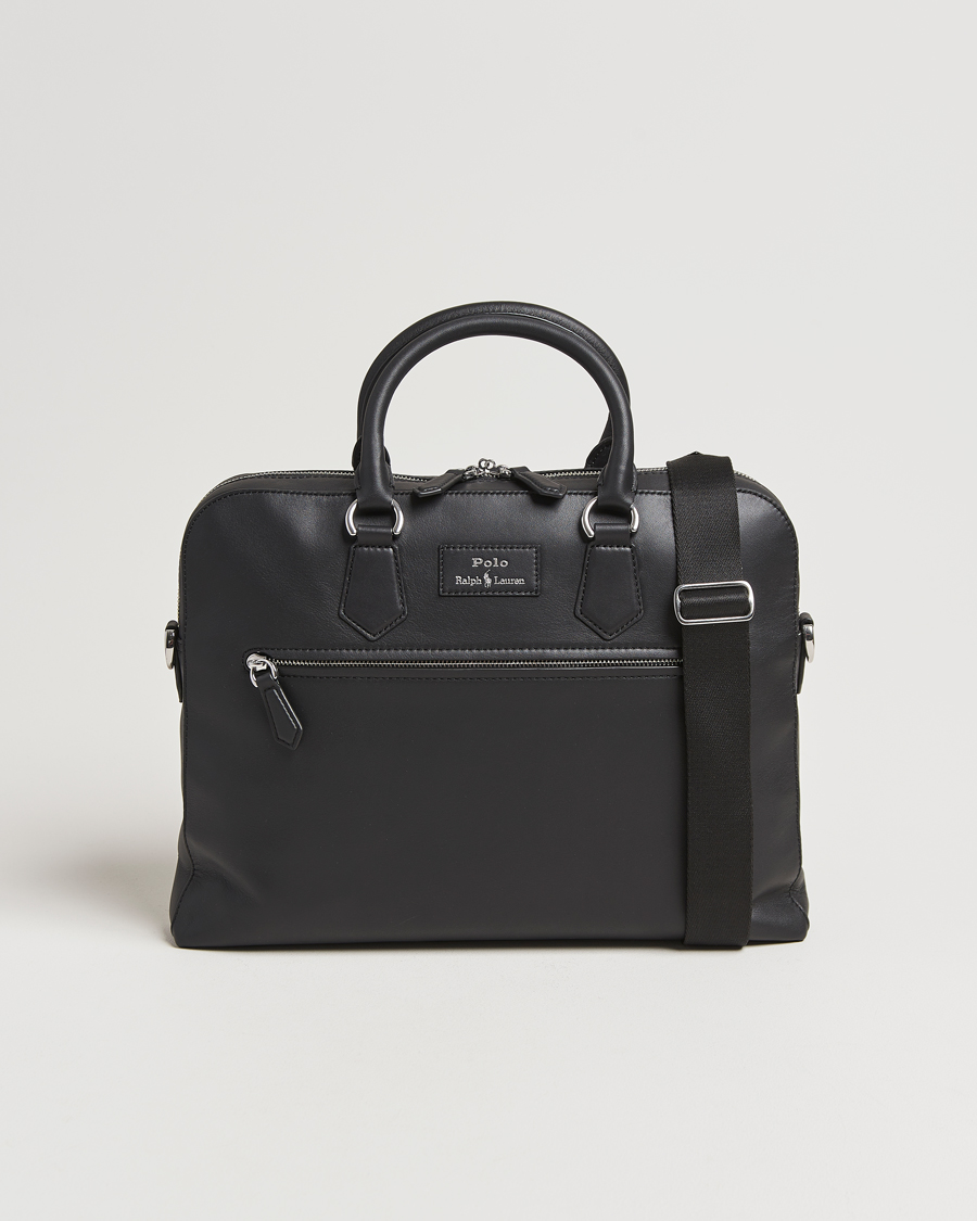 Herren | Taschen | Polo Ralph Lauren | Messenger Leather Bag Black