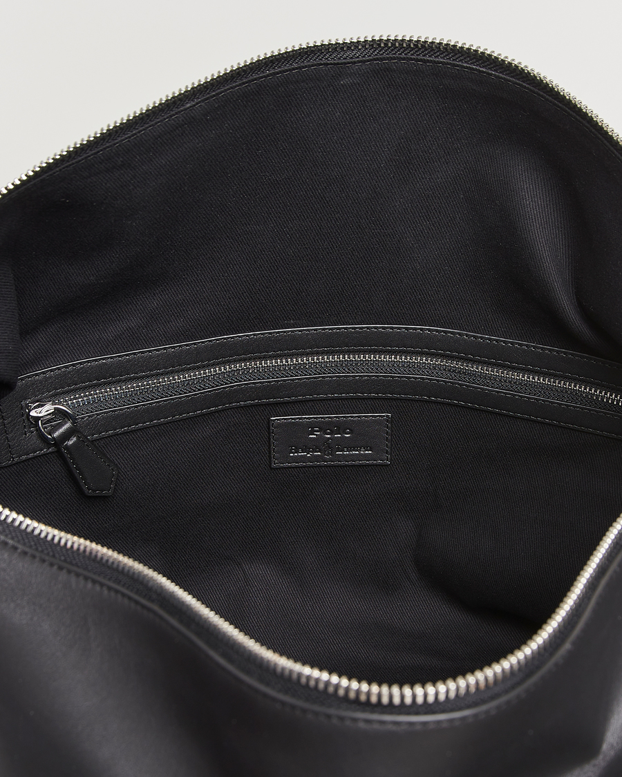 Herren | Taschen | Polo Ralph Lauren | Smooth Leather Weekendbag Black