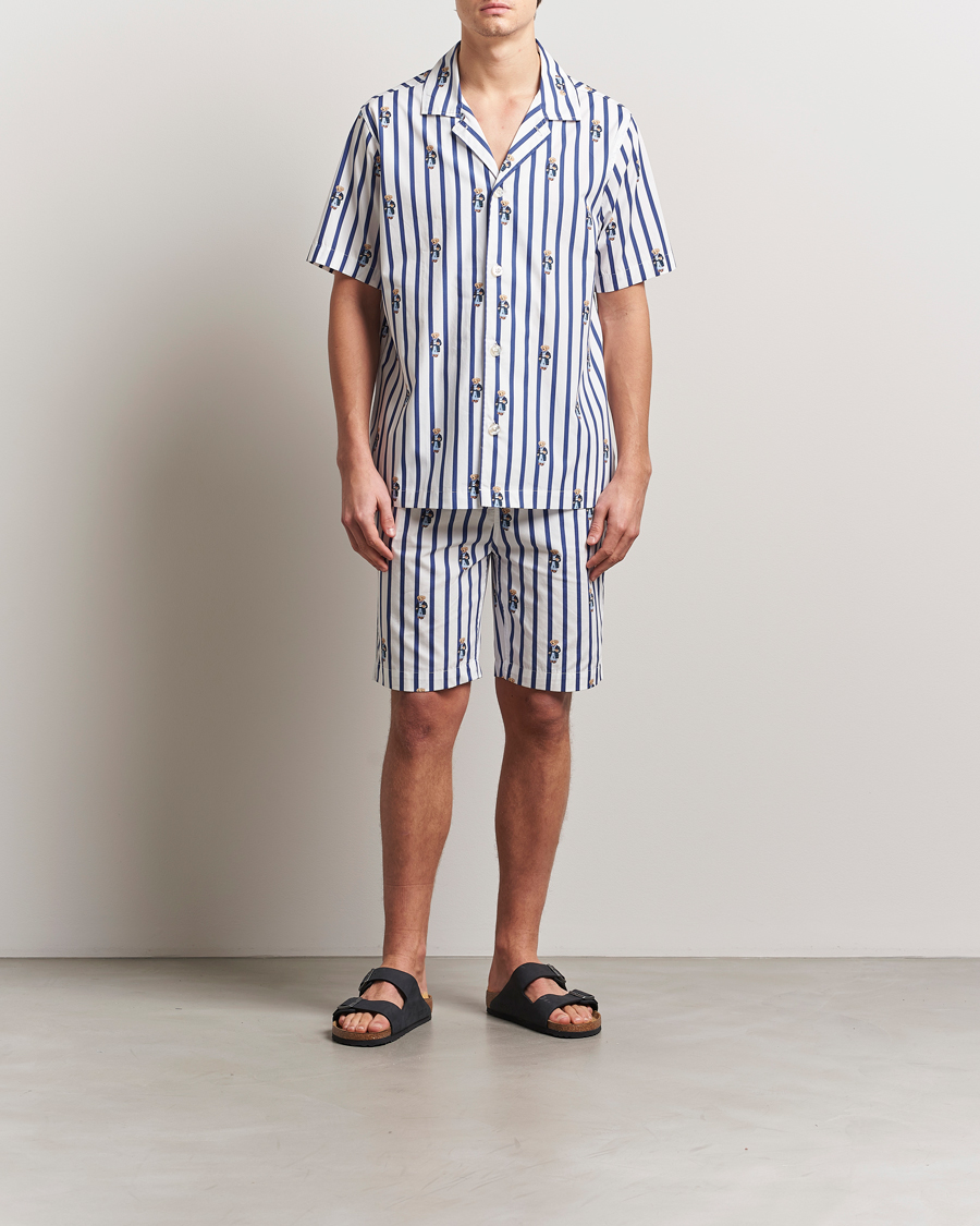 Herren | Schlafanzüge & Bademäntel | Polo Ralph Lauren | Cotton Short Pyjama Set Striped Blue