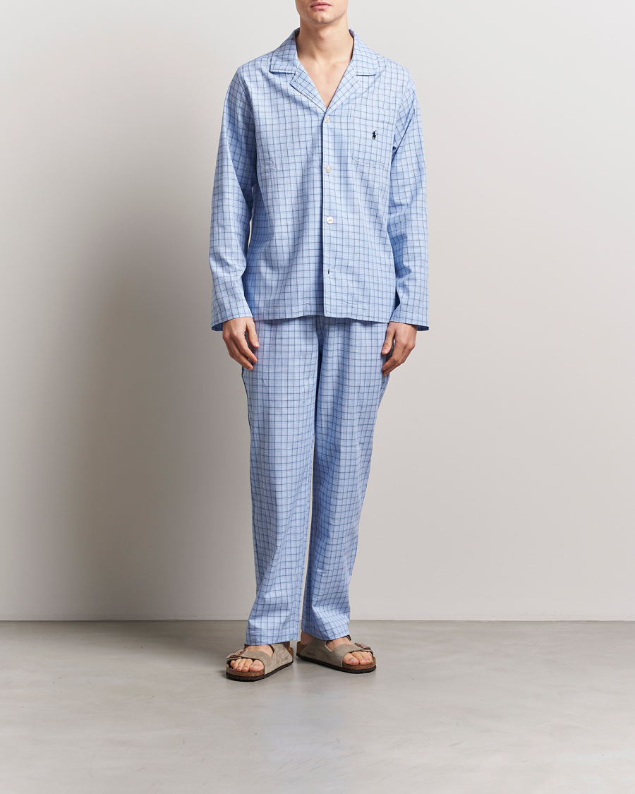 Herren | Schlafanzüge & Bademäntel | Polo Ralph Lauren | Cotton Checked Pyjama Set Blue