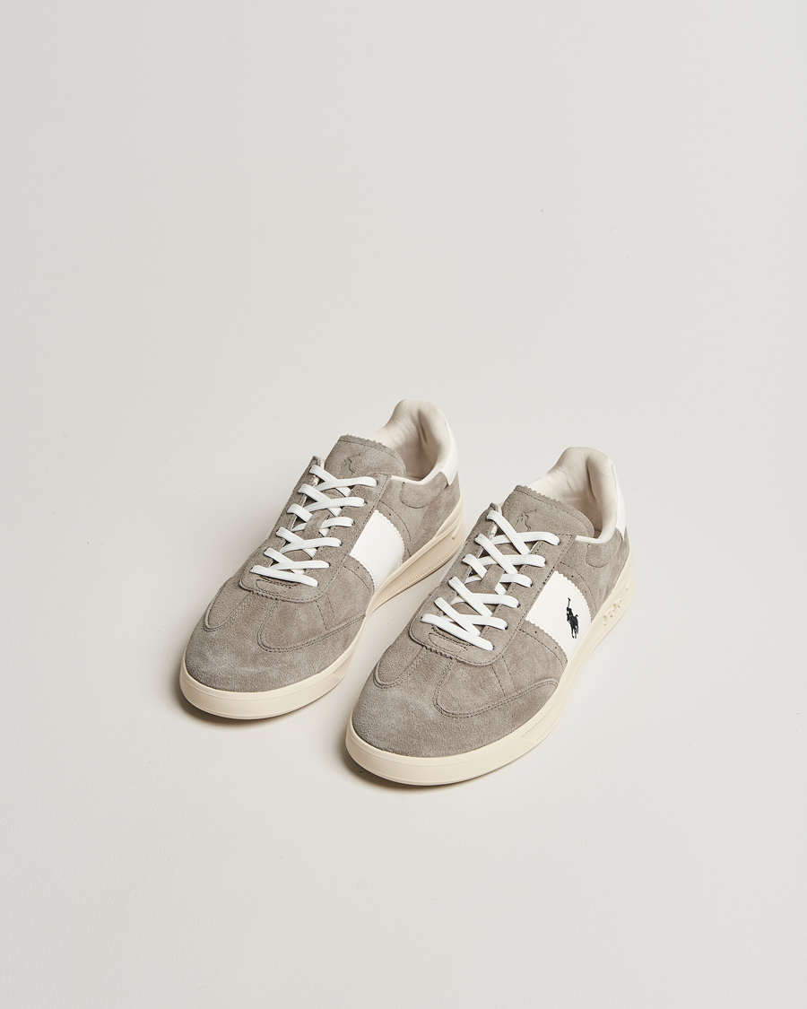 Herren | Polo Ralph Lauren Aera Suede Sneaker Grey/White | Polo Ralph Lauren | Aera Suede Sneaker Grey/White