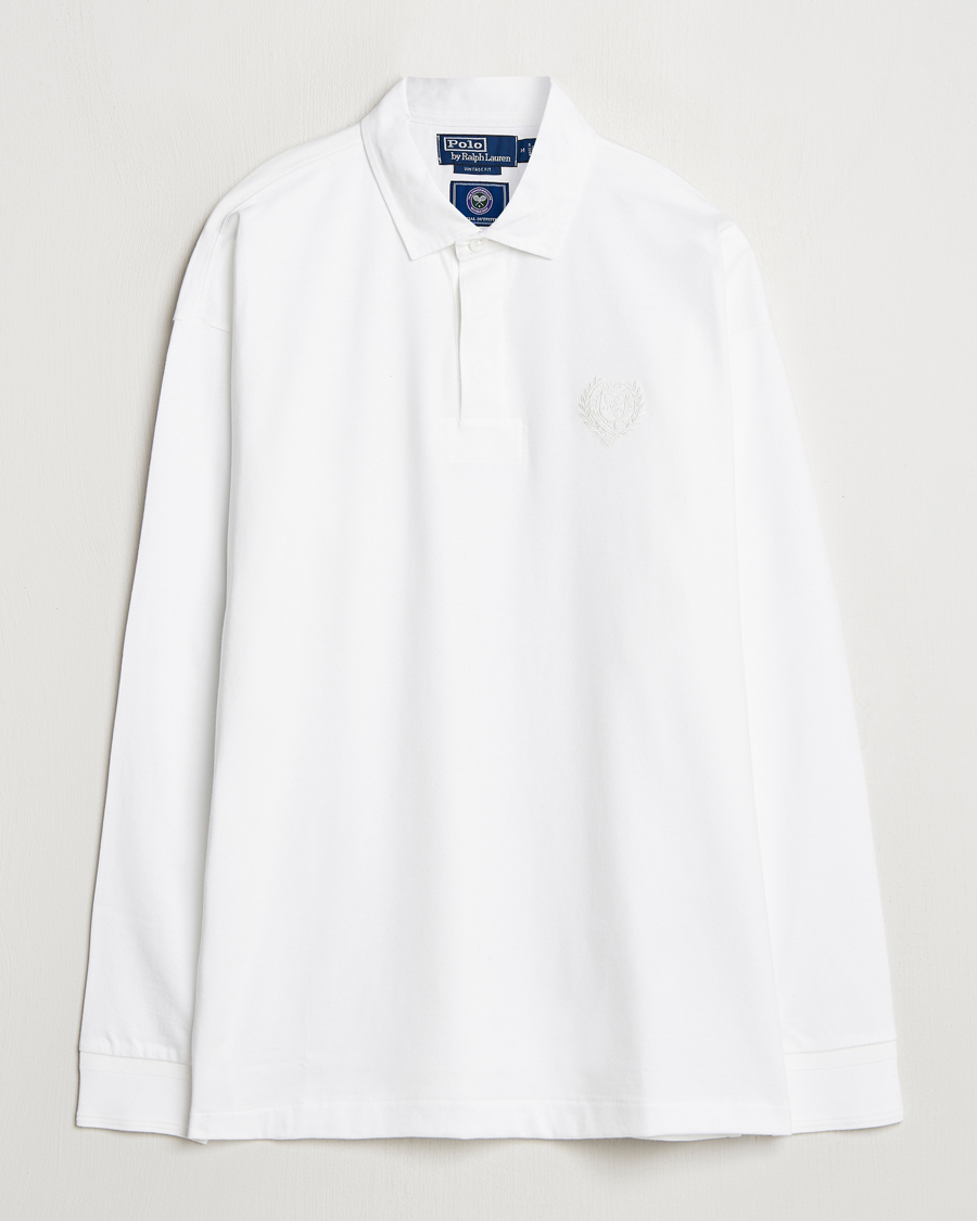 Herren | Neue Produktbilder | Polo Ralph Lauren | Wimbledon Long Sleeve Polo Ceramic White