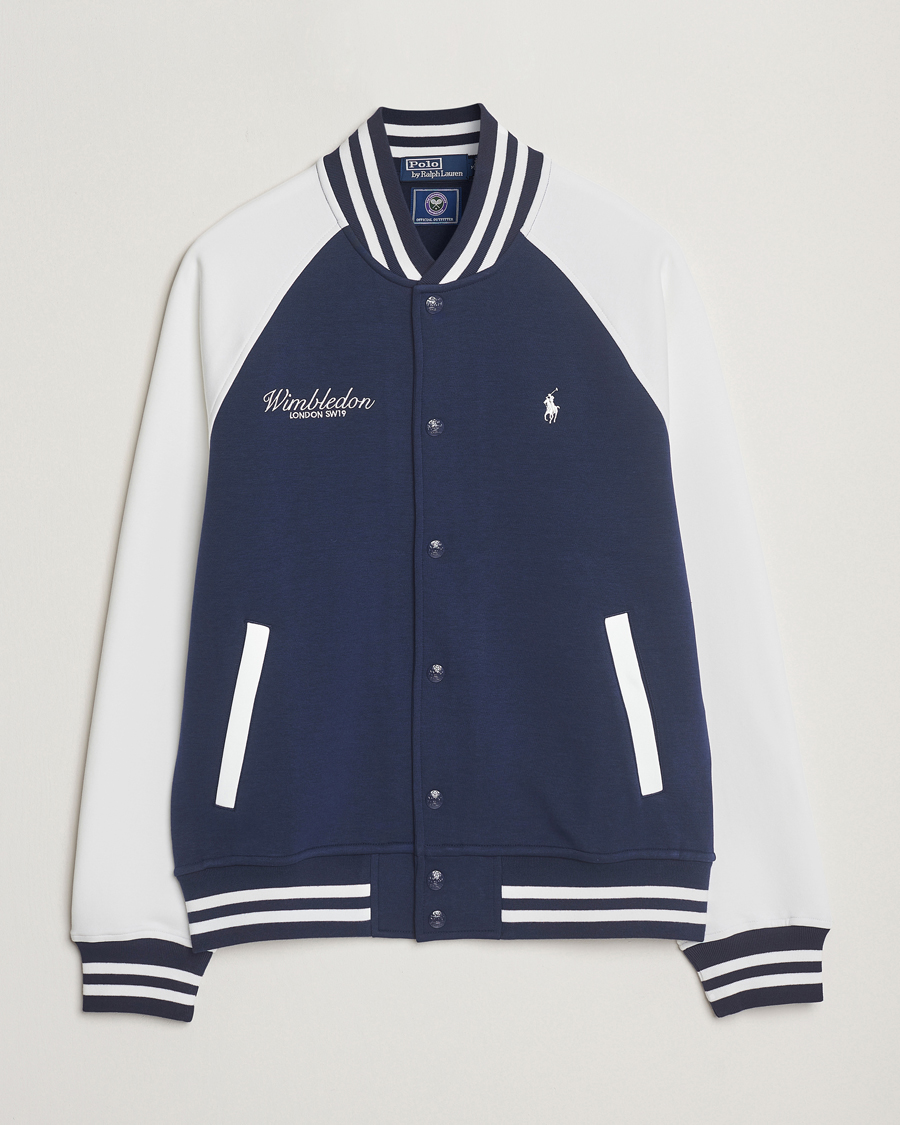 Herren | Pullover | Polo Ralph Lauren | Wimbledon Double Knit Baseball Sweatshirt Navy/White