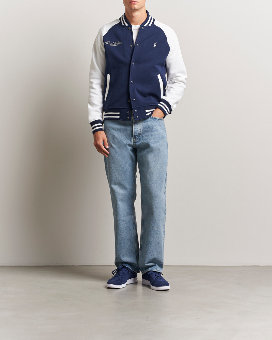 Herren | Pullover | Polo Ralph Lauren | Wimbledon Double Knit Baseball Sweatshirt Navy/White