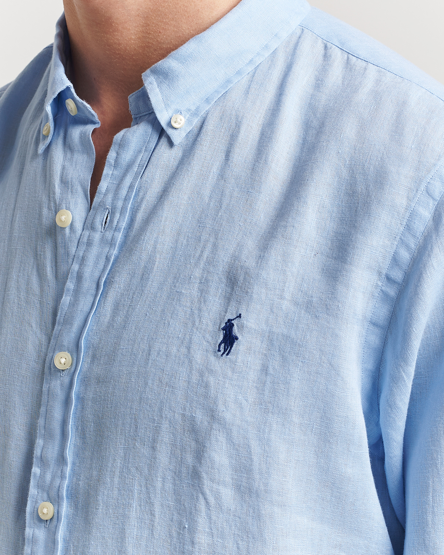 Herren | Hemden | Polo Ralph Lauren | Slim Fit Linen Shirt Office Blue