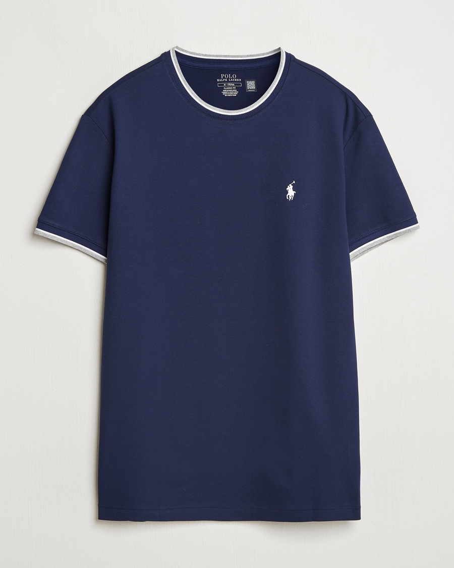 Herren | T-Shirts | Polo Ralph Lauren | Mesh Polo Tee Newport Navy