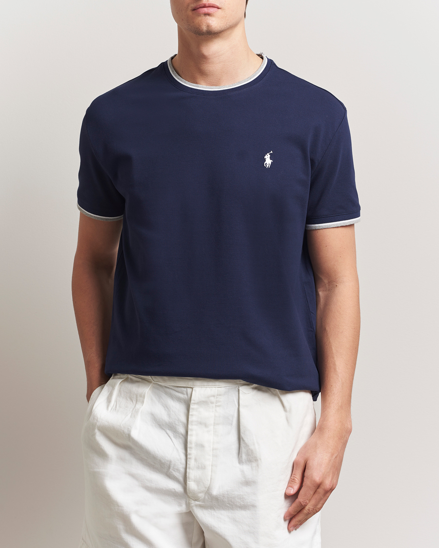 Herren | T-Shirts | Polo Ralph Lauren | Mesh Polo Tee Newport Navy