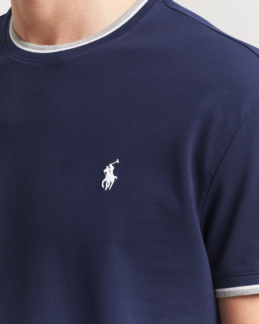 Herren | T-Shirts | Polo Ralph Lauren | Mesh Polo Tee Newport Navy