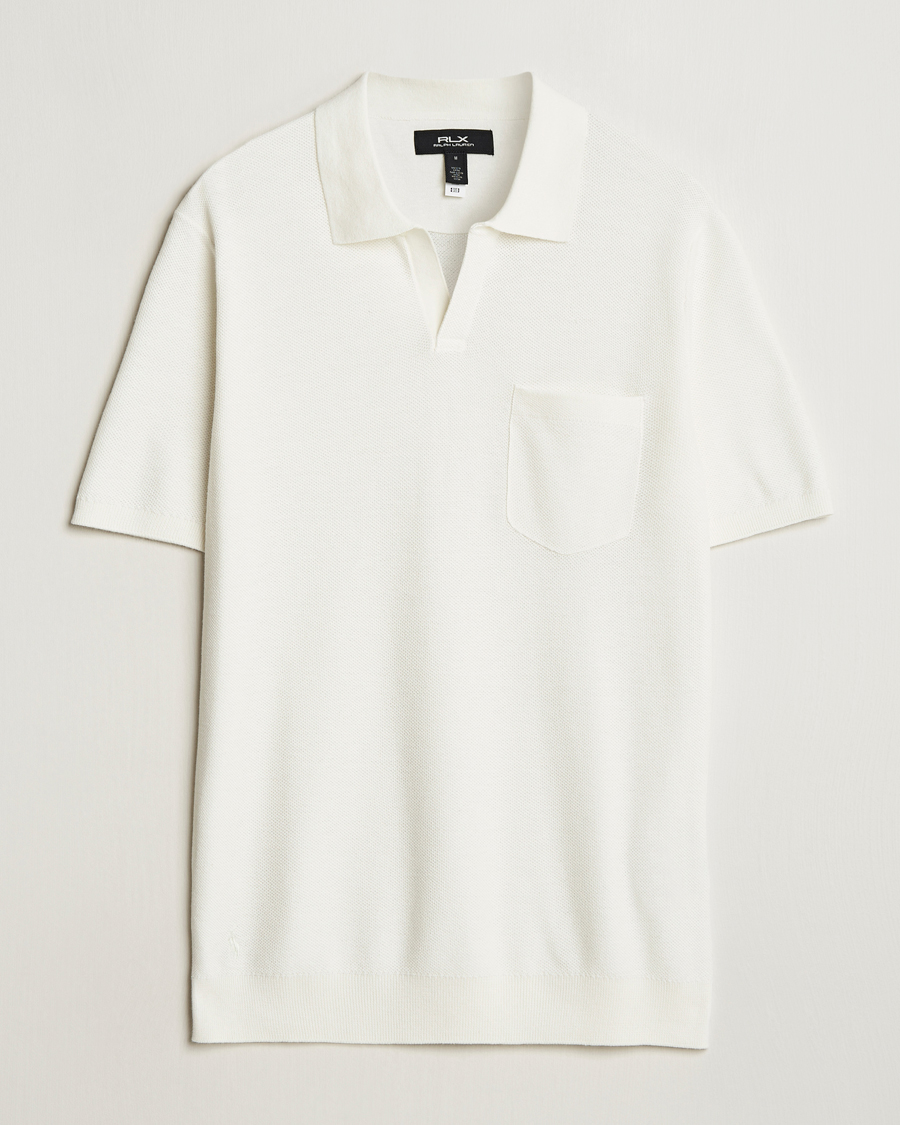 Herren | Pullover | RLX Ralph Lauren | Cotton Coolmax Pocket Polo White Splash