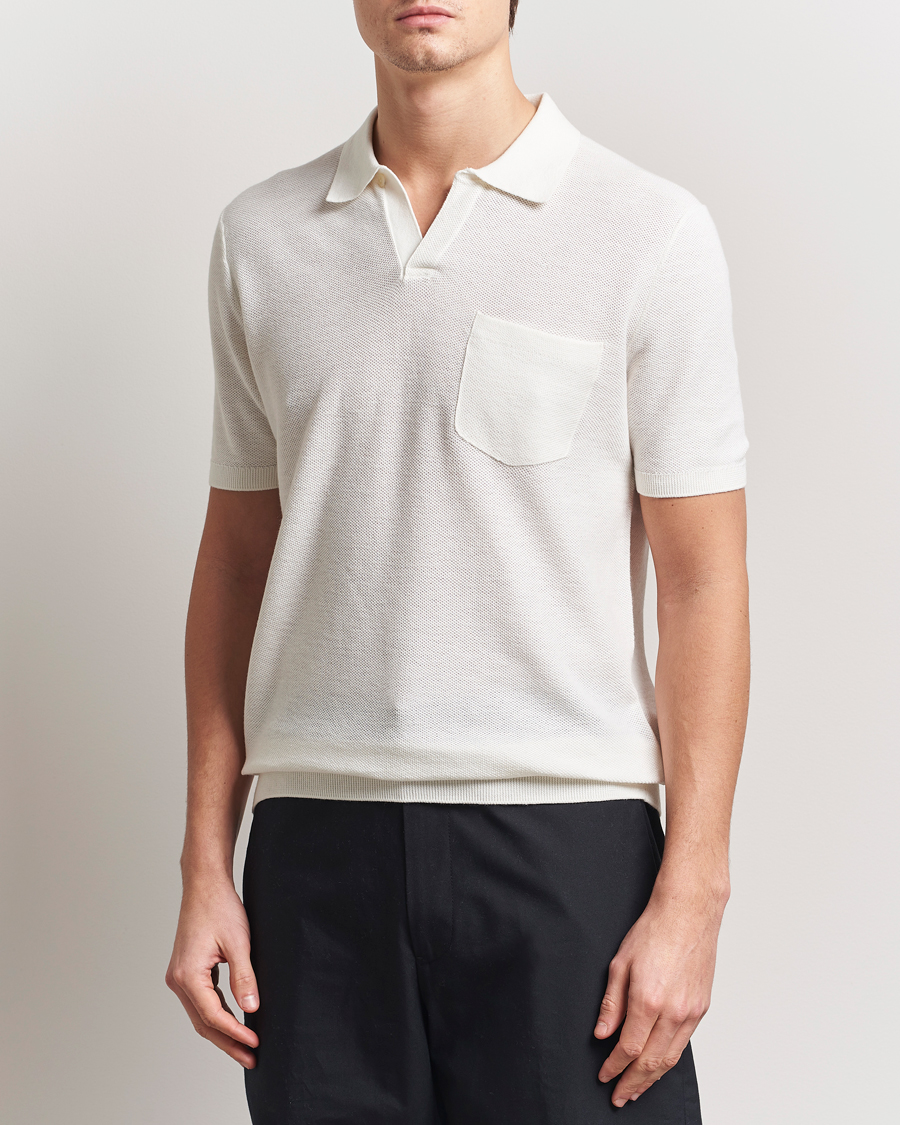 Herren | Pullover | RLX Ralph Lauren | Cotton Coolmax Pocket Polo White Splash