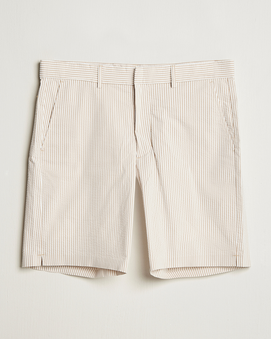Herren | Shorts | RLX Ralph Lauren | Seersucker Shorts Classic Khaki/Ceramic White