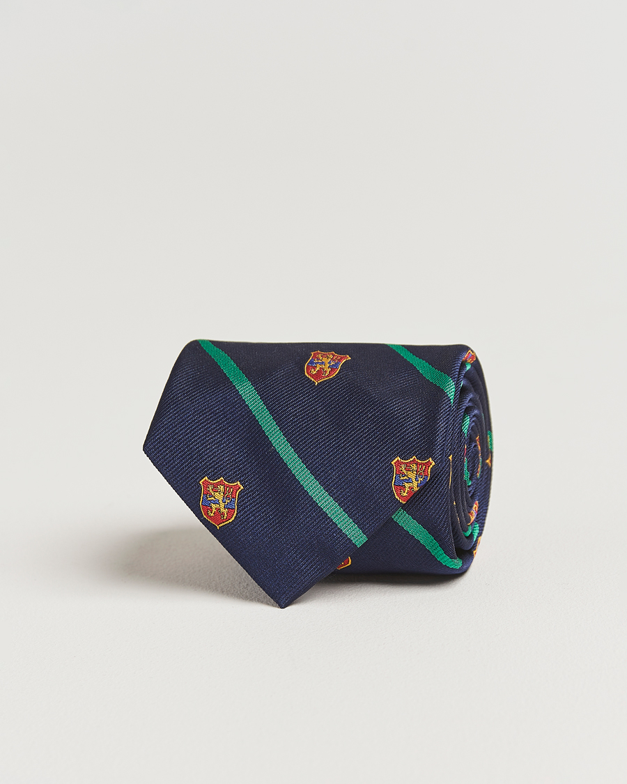 Herren | Krawatten | Polo Ralph Lauren | Club Striped Tie Navy