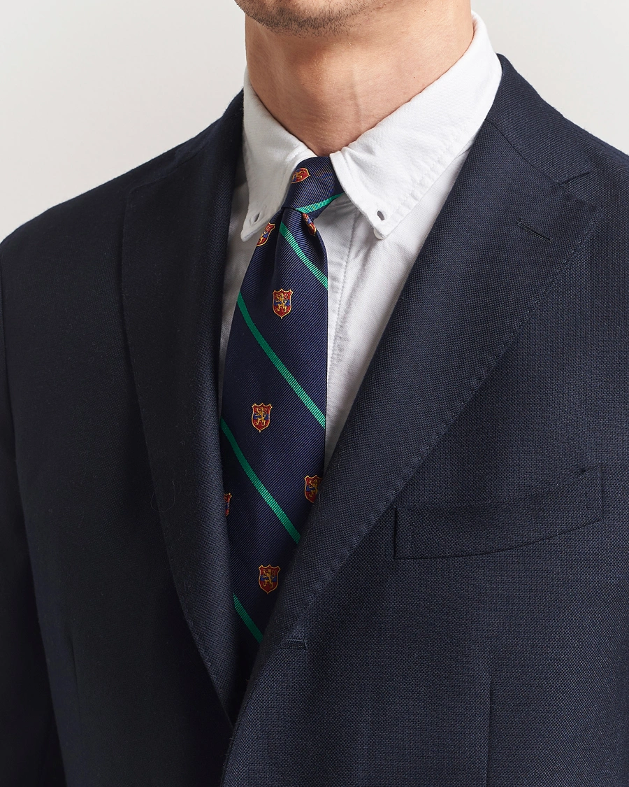 Herren | Krawatten | Polo Ralph Lauren | Club Striped Tie Navy