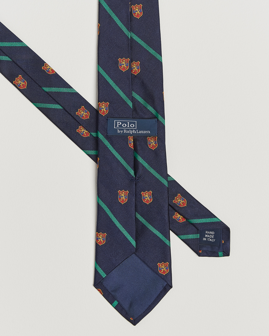 Herren | Krawatten | Polo Ralph Lauren | Club Striped Tie Navy