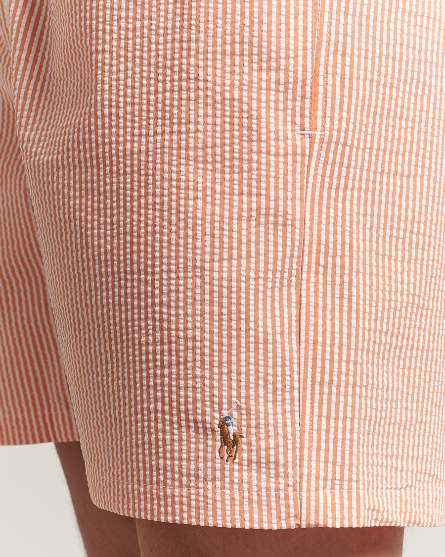 Herren | Badehosen | Polo Ralph Lauren | Recycled Traveler Seersucker Swimshorts Classic Peach
