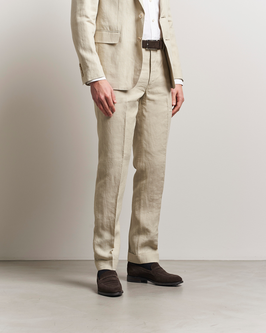 Herren | Hosen | Polo Ralph Lauren | Linen Pleated Trousers Spring Beige