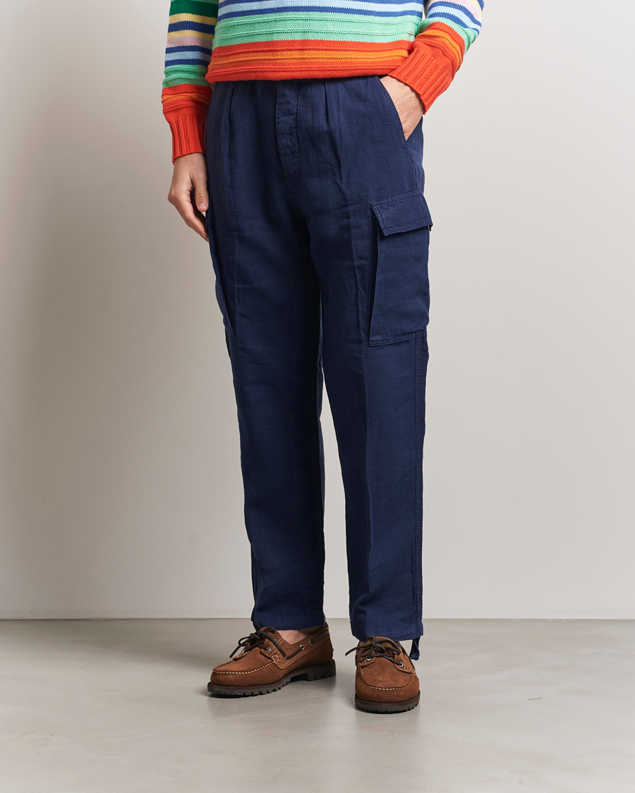 Herren | Hosen | Polo Ralph Lauren | Linen Cargo Pants Newport Navy