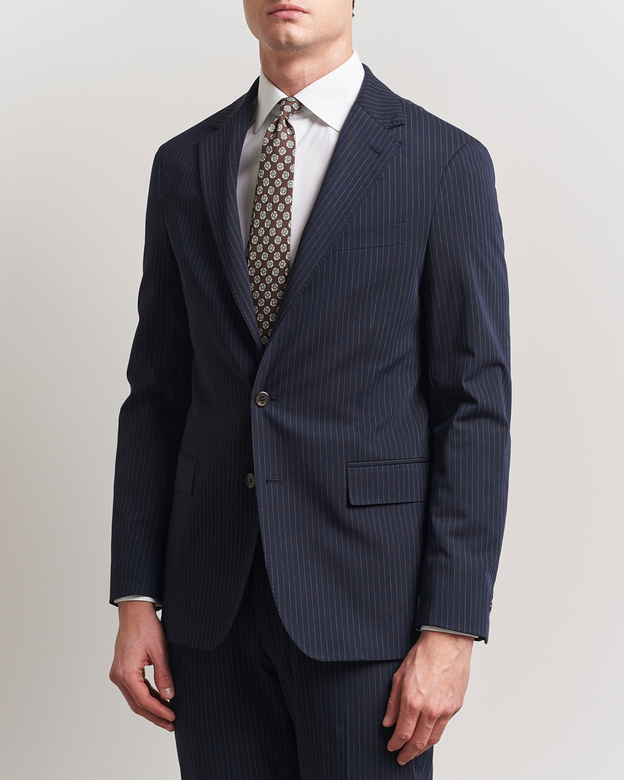 Herren | Sakkos | Polo Ralph Lauren | Twill Pinstriped Suit Jacket Navy/Grey