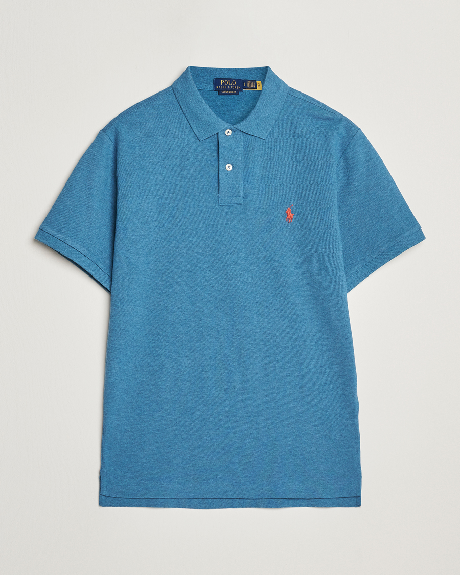 Herren | Poloshirts | Polo Ralph Lauren | Custom Slim Fit Polo Marine Heather