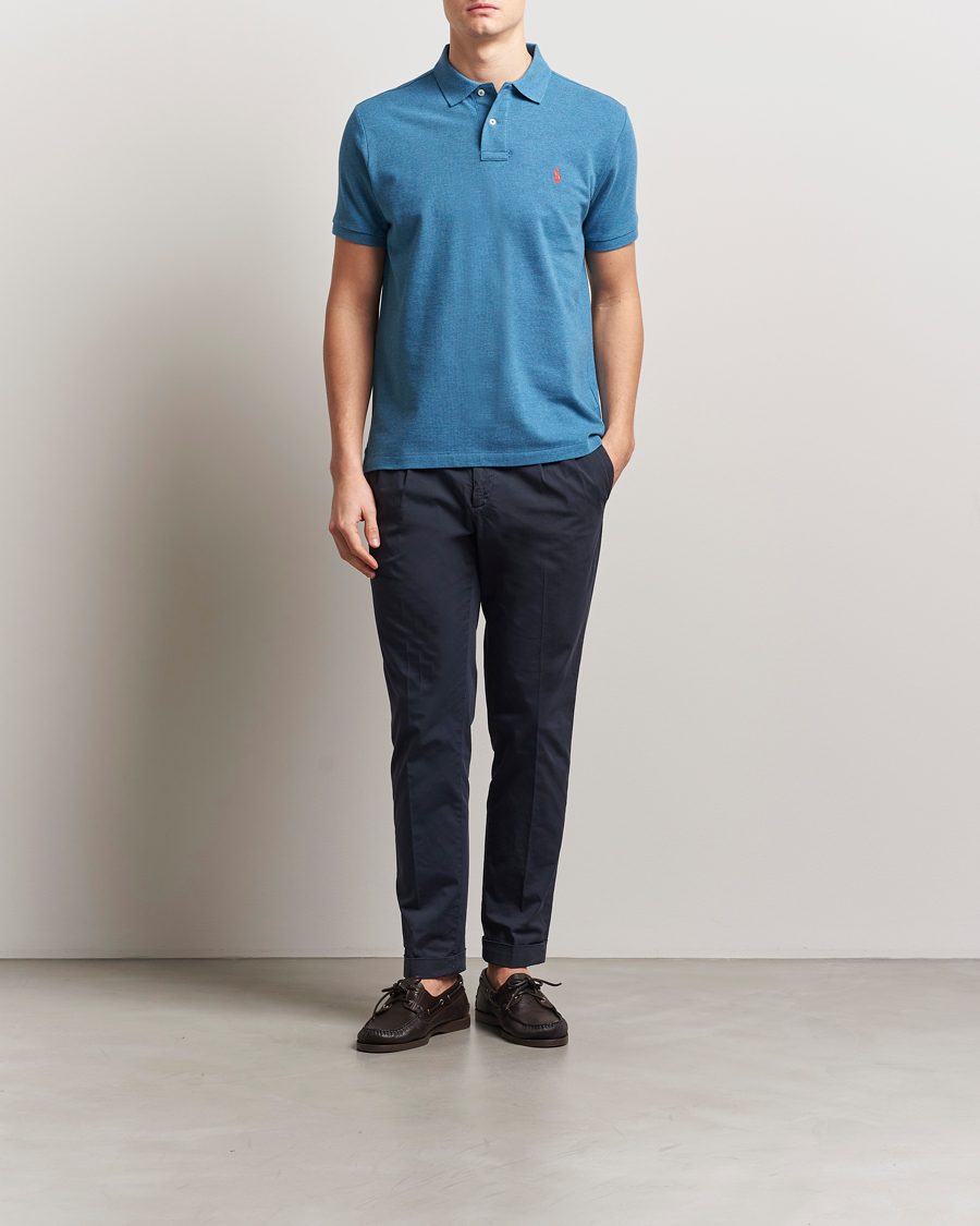 Herren | Poloshirts | Polo Ralph Lauren | Custom Slim Fit Polo Marine Heather