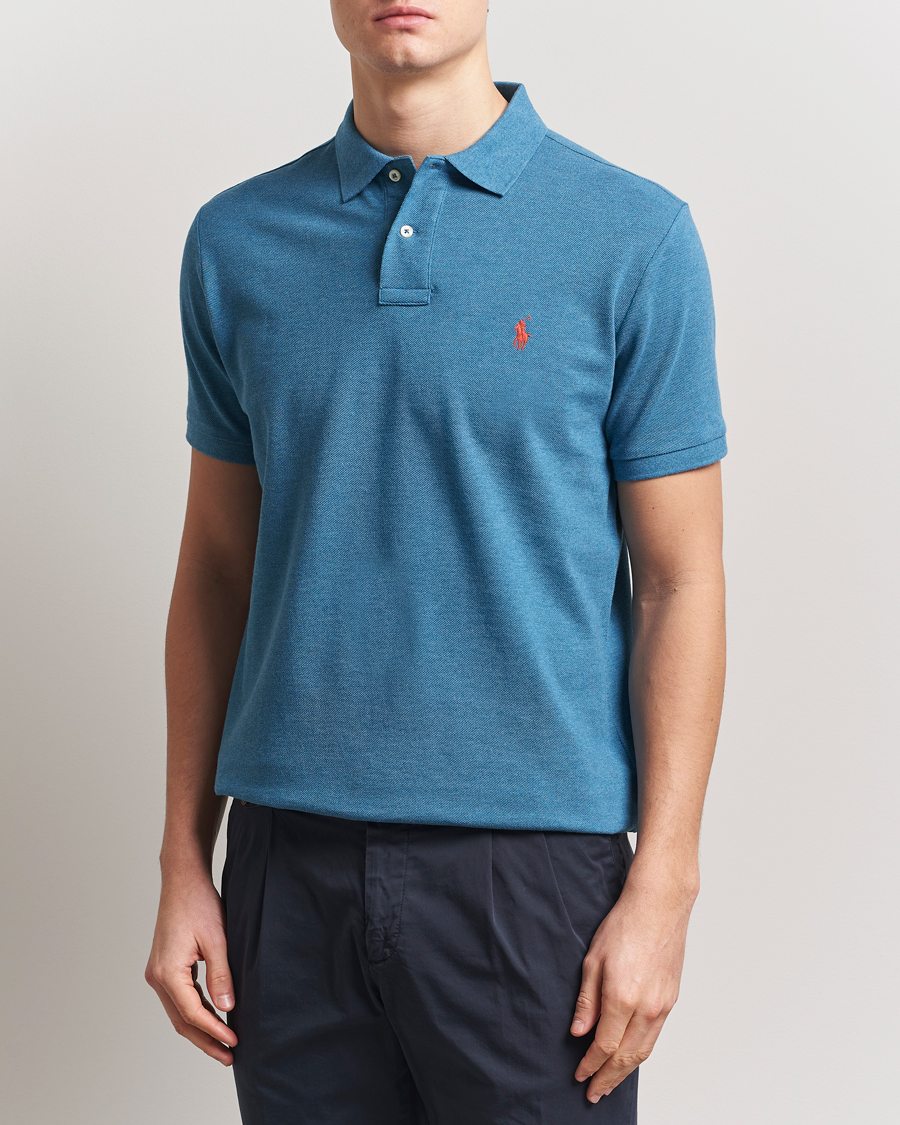 Herren | Poloshirts | Polo Ralph Lauren | Custom Slim Fit Polo Marine Heather