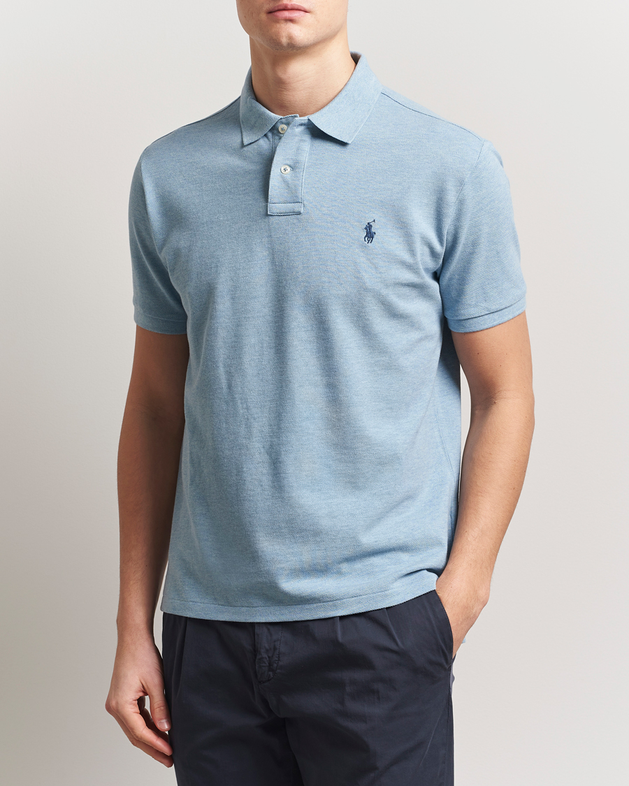 Herren | Poloshirts | Polo Ralph Lauren | Custom Slim Fit Polo Modern Blue Heather