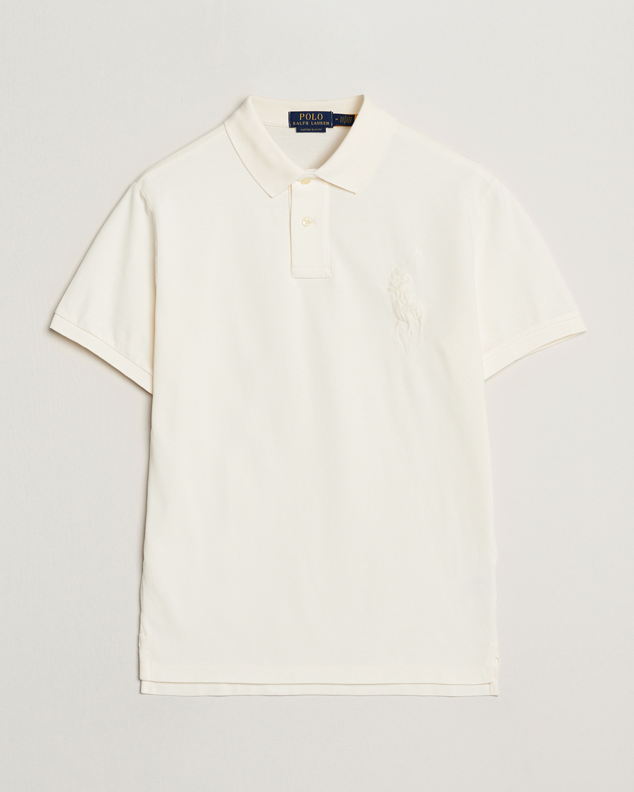 Herren | Poloshirts | Polo Ralph Lauren | Custom Slim Fit Mesh Polo Clubhouse Cream