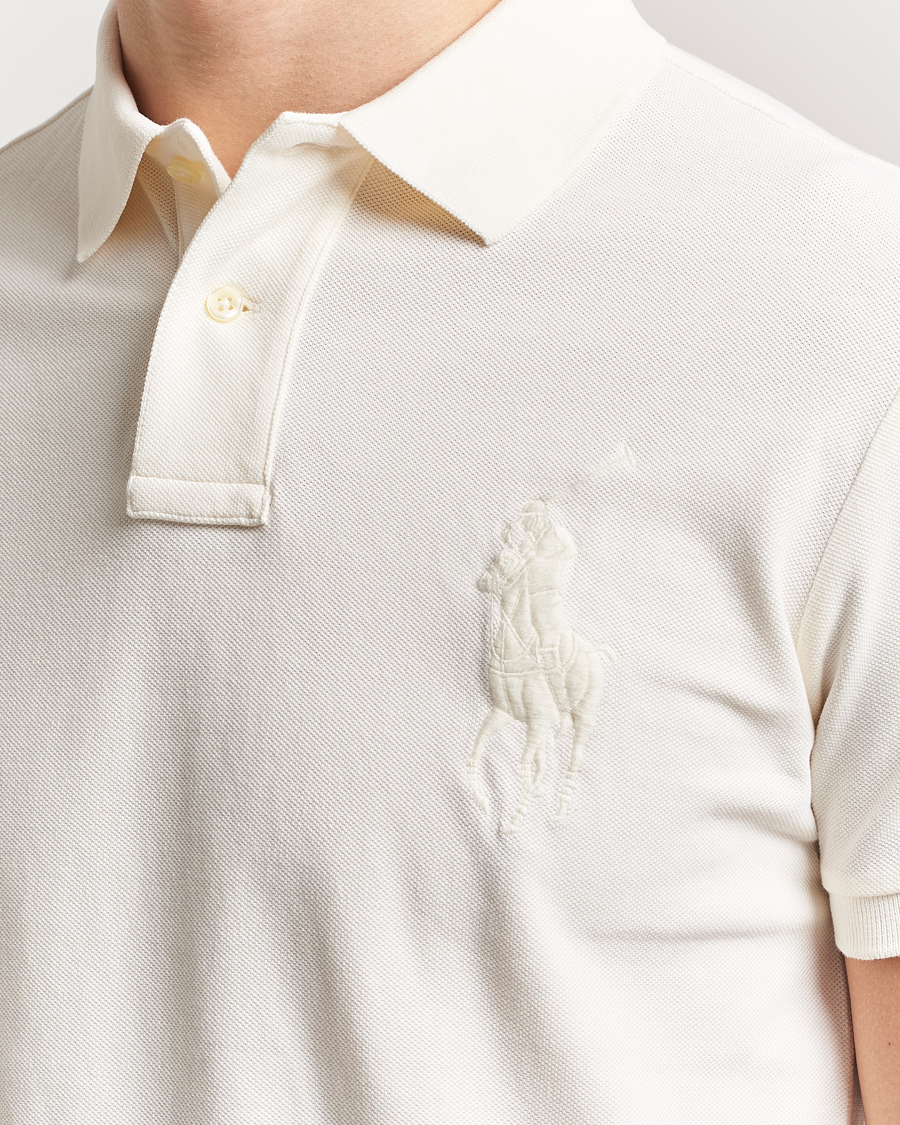 Herren | Poloshirts | Polo Ralph Lauren | Custom Slim Fit Mesh Polo Clubhouse Cream