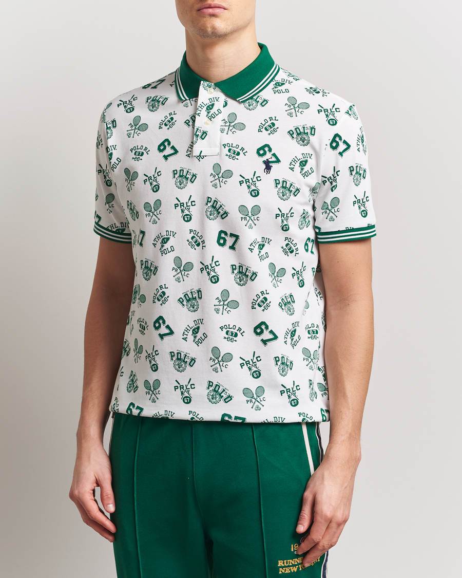 Herren | Poloshirts | Polo Ralph Lauren | Printed Mesh Polo Toss White