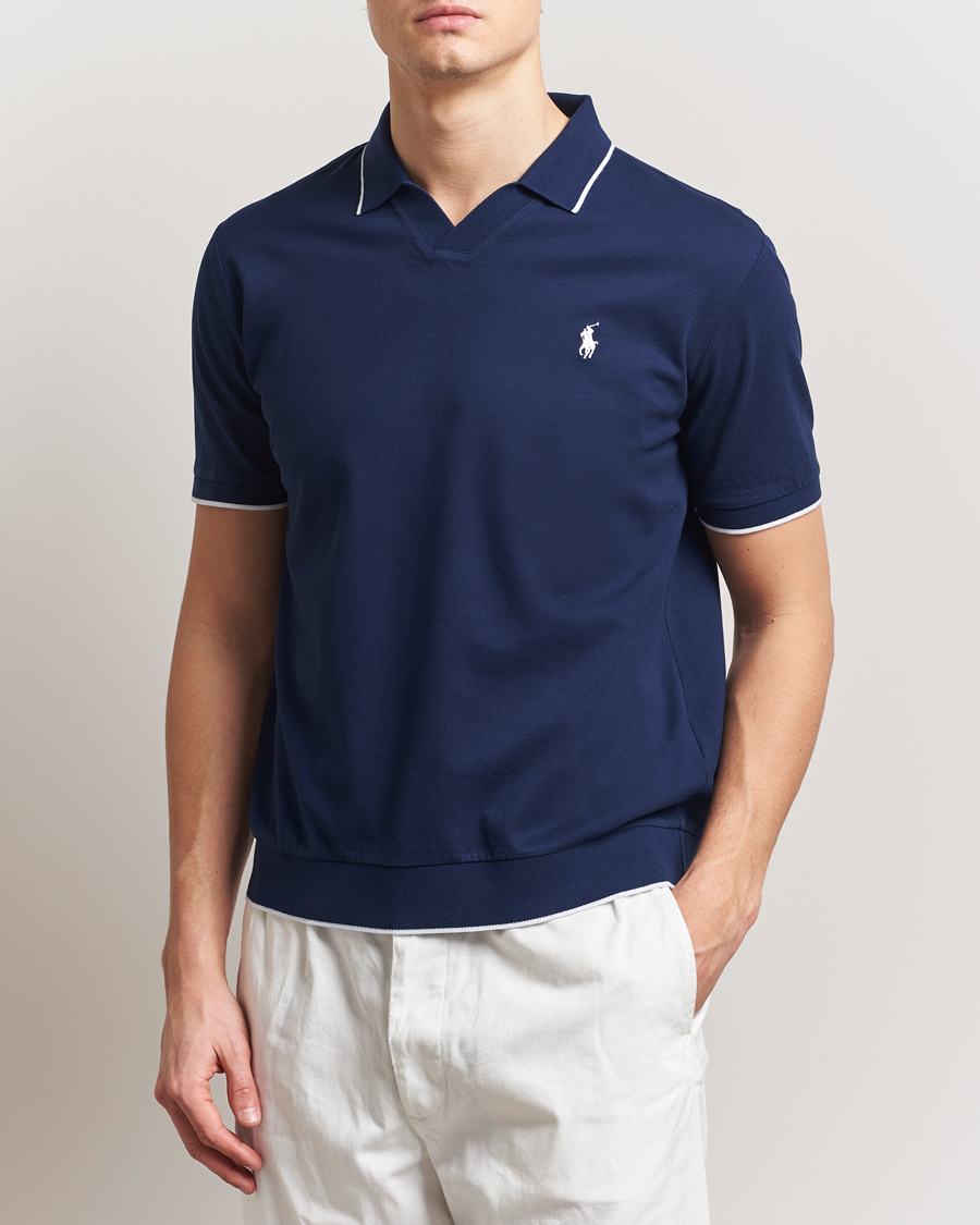 Herren | Poloshirts | Polo Ralph Lauren | Johnny Jaquard Knitted Polo Newport Navy
