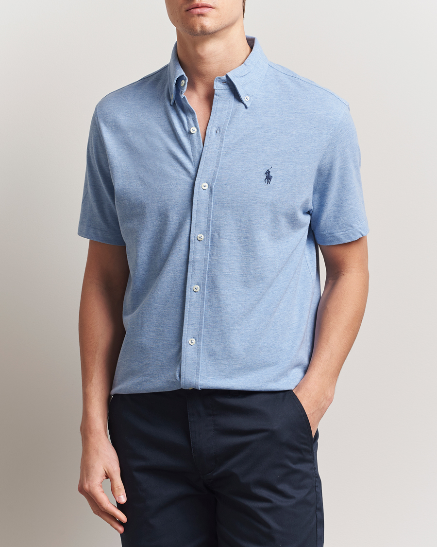 Herren | Hemden | Polo Ralph Lauren | Featherweight Mesh Short Sleeve Shirt Isle Heather
