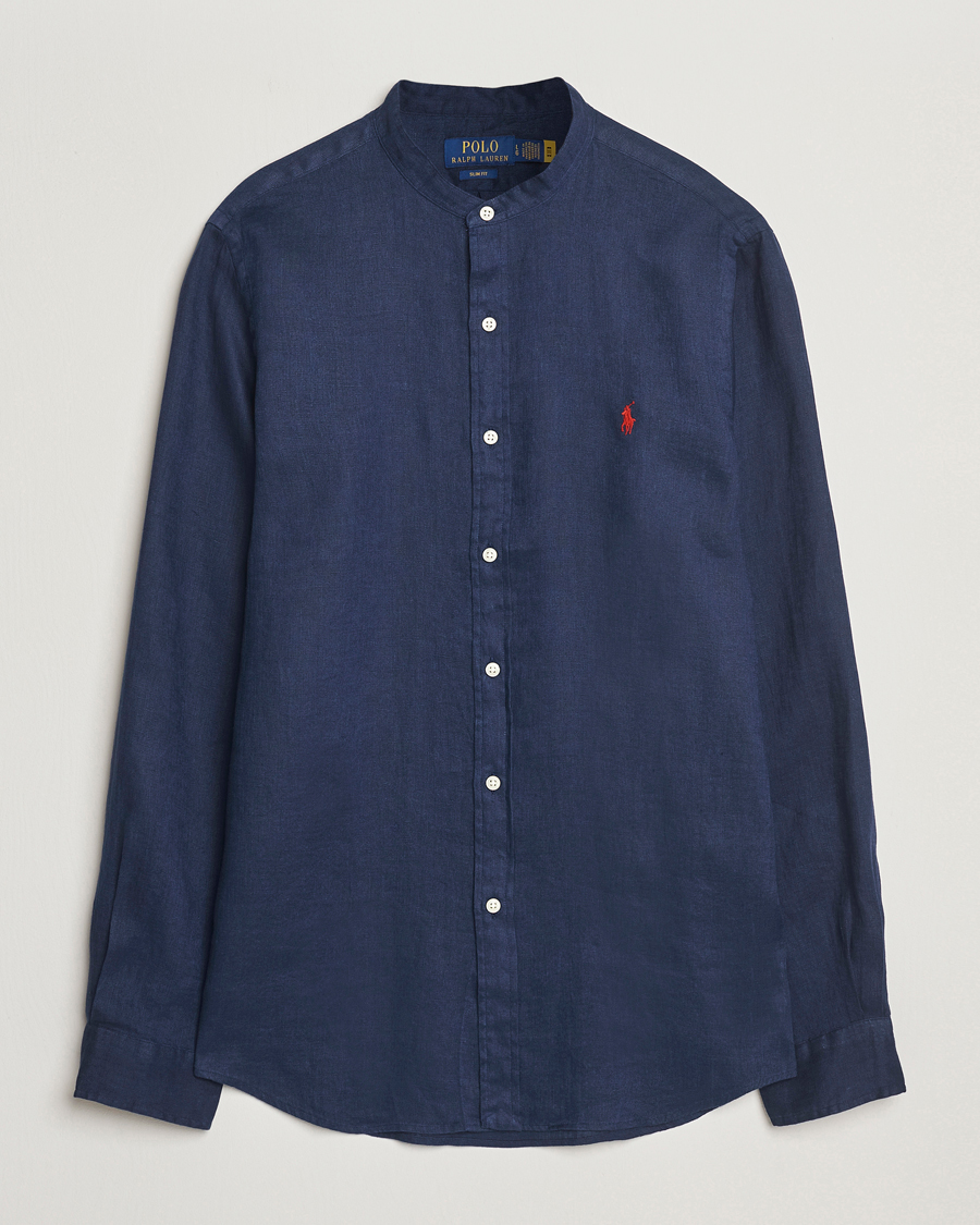 Herren | Hemden | Polo Ralph Lauren | Slim Fit Linen Shirt Newport Navy