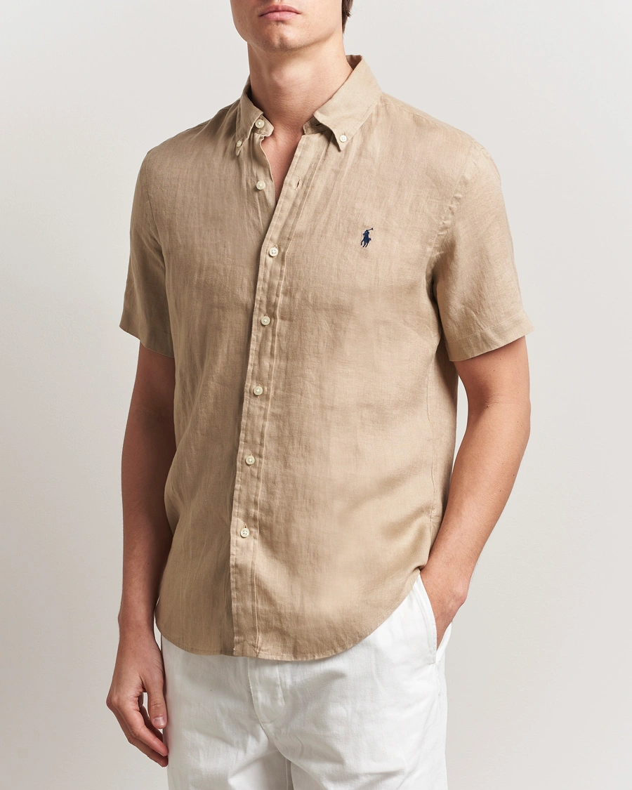 Herren | Hemden | Polo Ralph Lauren | Short Sleeve Linen Shirt Coastal Beige