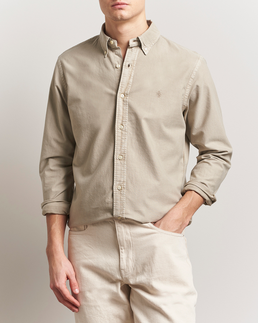 Herren | Hemden | Polo Ralph Lauren | Custom Fit Dyed Oxford Shirt Olive