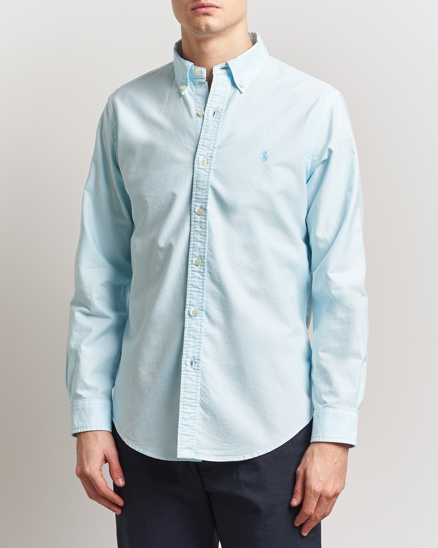 Herren | Hemden | Polo Ralph Lauren | Custom Fit Dyed Oxford Shirt Sky