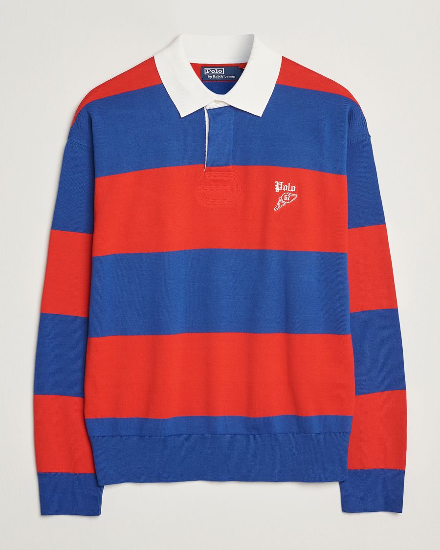 Herren | Pullover | Polo Ralph Lauren | Knitted Striped Rugby Blue/Red