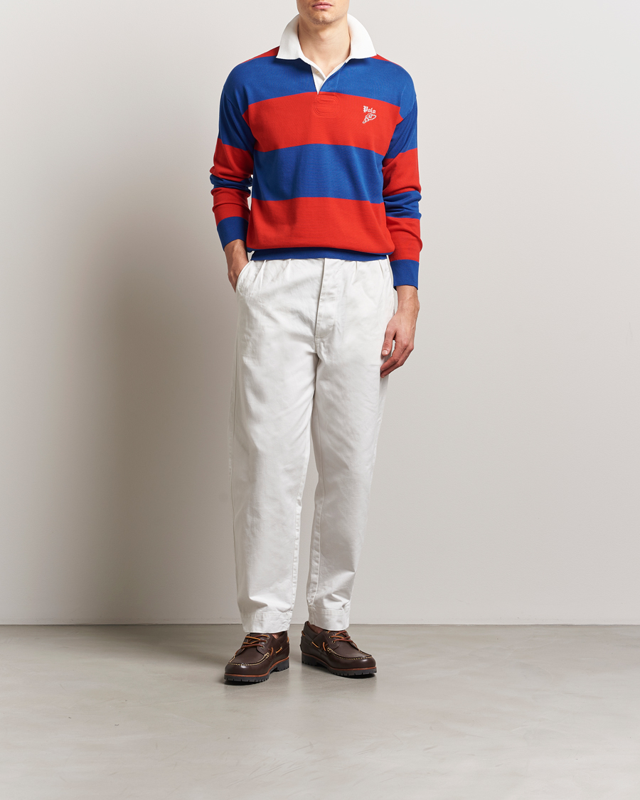 Herren | Pullover | Polo Ralph Lauren | Knitted Striped Rugby Blue/Red